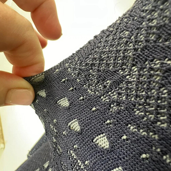 Womens Elegant A Line Midi Long Sleeve Flared Navy Blue Chic Dress Medium - Picture 7 of 15